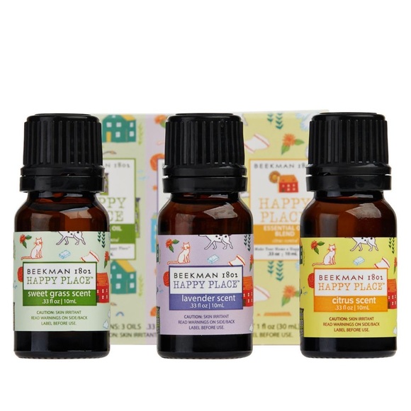 BRAND NEW Beekman 1802 Happy Place Essential Oils Variety 3-pack of .33 oz - Picture 1 of 2